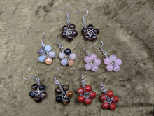 Load image into Gallery viewer, Pentagram Gemstone Earrings