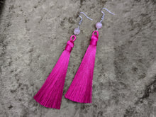 Load image into Gallery viewer, Tassel Gemstone Earrings