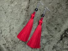 Load image into Gallery viewer, Tassel Gemstone Earrings