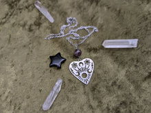 Load image into Gallery viewer, Lunar Planchette Watermelon Tourmaline Necklace