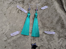 Load image into Gallery viewer, Tassel Gemstone Earrings