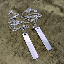 Load image into Gallery viewer, Ho Ho Hoe Metal Stamped Necklace