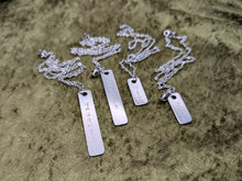 Load image into Gallery viewer, Naughty and Nice Metal Stamped Necklaces