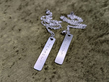 Load image into Gallery viewer, Naughty and Nice Metal Stamped Necklaces