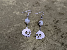 Load image into Gallery viewer, Skull Amazonite Earrings