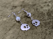Load image into Gallery viewer, Skull Amazonite Earrings