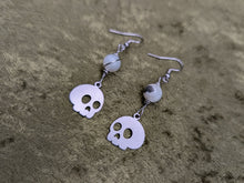 Load image into Gallery viewer, Skull Amazonite Earrings