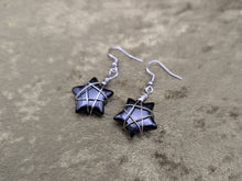 Load image into Gallery viewer, Black Agate Star Earrings