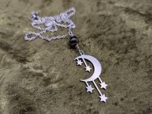Load image into Gallery viewer, Starry Moon Tigers Eye Necklace