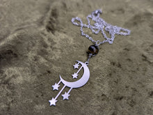 Load image into Gallery viewer, Starry Moon Tigers Eye Necklace