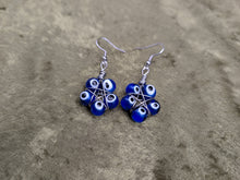 Load image into Gallery viewer, Nazar Pentagram Earrings and Necklace Set