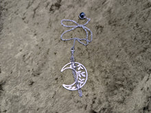 Load image into Gallery viewer, Natural Moon Watermelon Tourmaline Bookmark Necklace