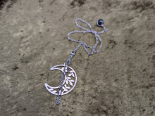 Load image into Gallery viewer, Natural Moon Watermelon Tourmaline Bookmark Necklace