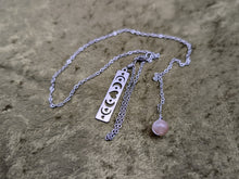 Load image into Gallery viewer, Love Phase Peach Moonstone Bookmark Necklace