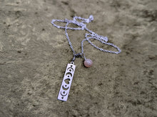 Load image into Gallery viewer, Love Phase Peach Moonstone Bookmark Necklace