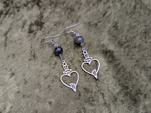 Load image into Gallery viewer, Heart of Daggers Bloodstone Earrings