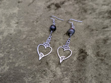 Load image into Gallery viewer, Heart of Daggers Bloodstone Earrings