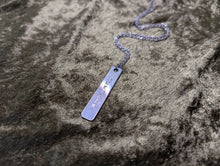 Load image into Gallery viewer, Gremlin hand-stamped stainless steel necklace from the No Context collection