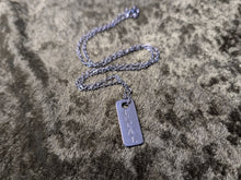 Load image into Gallery viewer, Feral hand-stamped stainless steel necklace from the No Context collection