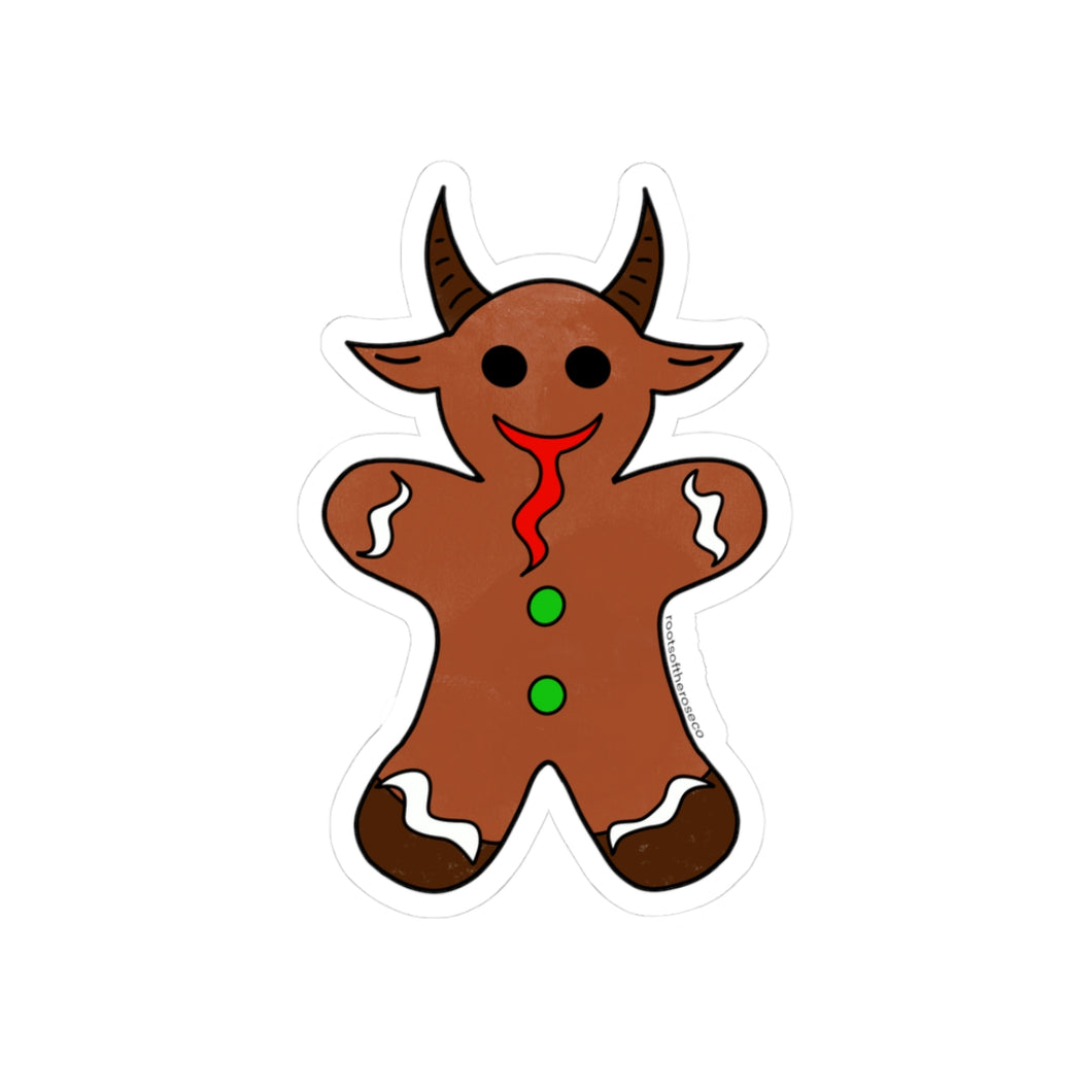Krampus Cookie v2 Vinyl Sticker