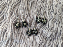 Load image into Gallery viewer, Black Pentagram Earrings
