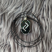 Load image into Gallery viewer, Rune Pendant Corded Adjustable Necklace
