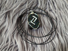 Load image into Gallery viewer, Rune Pendant Corded Adjustable Necklace
