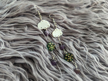 Load image into Gallery viewer, Amethyst with Pearl Cloud and Moon Earrings
