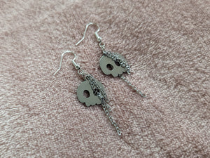 Skull Chain Earrings