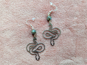 Snake Labradorite Earrings