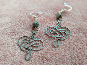 Snake Labradorite Earrings