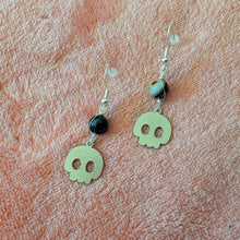 Load image into Gallery viewer, Sardonyx Skull Earrings
