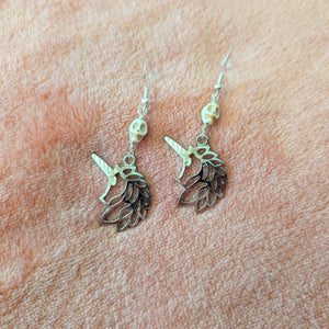 Spooky Unicorn Magnesite Earrings