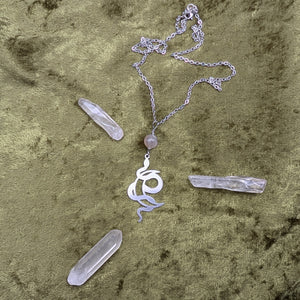 Lunar Snake Moonstone Necklace