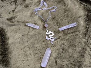 Lunar Snake Moonstone Necklace