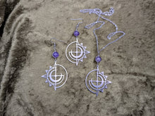 Load image into Gallery viewer, Celestial Amethyst Earrings and Necklace Set
