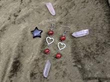 Load image into Gallery viewer, Connecting Heart Red Jasper Earrings
