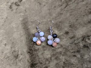 Pentagram Gemstone Earrings