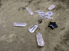 Load image into Gallery viewer, Cat Phase Smoky Quartz Necklace
