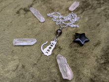 Load image into Gallery viewer, Cat Phase Smoky Quartz Necklace
