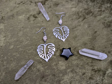 Load image into Gallery viewer, Monstera Magnesite Earrings
