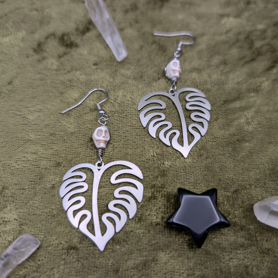 Monstera Magnesite Earrings