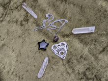 Load image into Gallery viewer, Lunar Planchette Watermelon Tourmaline Necklace
