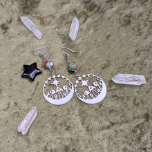 Load image into Gallery viewer, Mush Circle Mosaic Jasper Earrings
