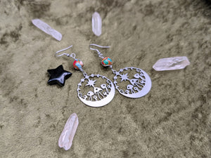 Mush Circle Mosaic Jasper Earrings