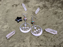 Load image into Gallery viewer, Mush Circle Mosaic Jasper Earrings
