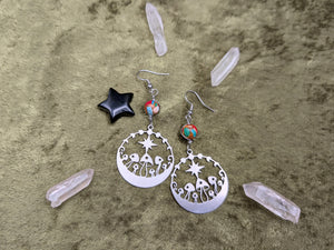 Mush Circle Mosaic Jasper Earrings