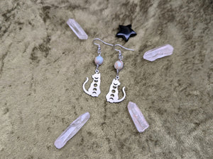 Cat Phase African Opal Earrings
