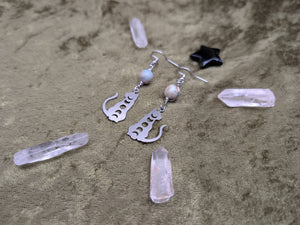 Cat Phase African Opal Earrings