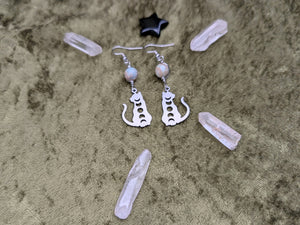 Cat Phase African Opal Earrings